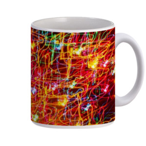 Mug Gelas Efek Cahaya Warna