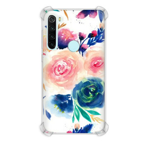 Casing HP Blue Peach Rose Flowers Painting