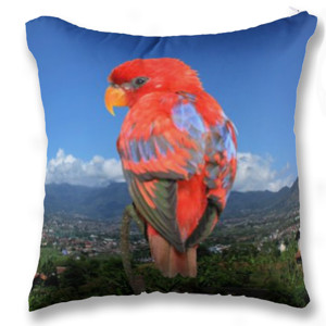 Bantal Burung Merah