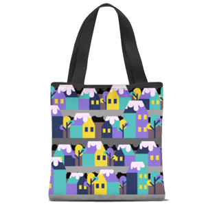 Tas Tote Fullprint DESA DI MUSIM SALJU