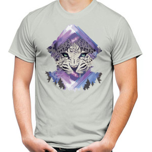 Kaos Macan Putih Abstract
