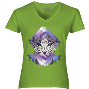 Kaos Macan Putih Abstract 