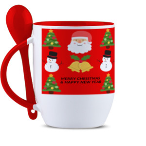 Mug Sendok Natal -Merry Christmas & Happy New Year