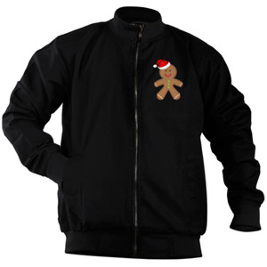 Jaket Bomber Kaos Natal Gingerbread