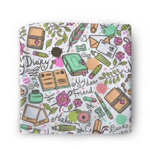 Sarung Bantal Diary seamless pattern vector