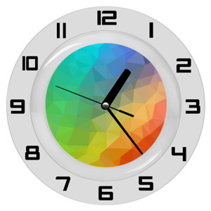 Jam Dinding Colorfull Geometry | Tomatho_id