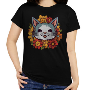 Kaos Kaos wanita kucing lucu