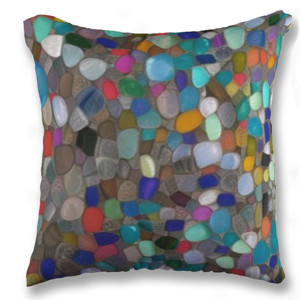 Bantal Mosaic bulat warna 2