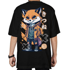 Kaos Oversize Fox - Streetwear Style