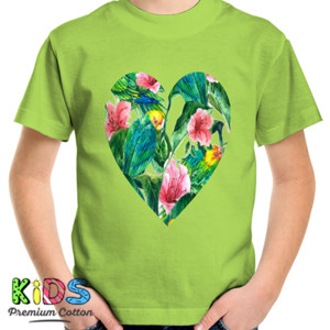 Kaos love tropical heart