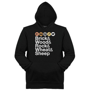 Jaket Hoodie Brick, Wood, Rock, Wheat, Sheep