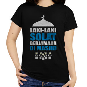 Kaos DQ-TEES-001A-LAKI-LAKI SOLAT BERJAMAAH DI MASJID