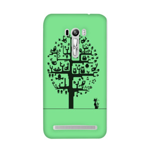 Iphone 7 Tree & Cat Casing Casing HP