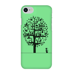 Iphone 7 Tree & Cat Casing Casing HP