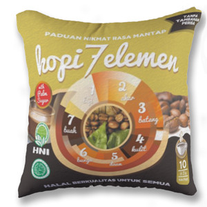 Bantal Kopi 7 Elemen Premium 1 sisi