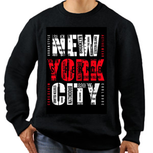 Jaket Sweater New York City Red