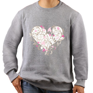 Jaket Sweater Love Kembang