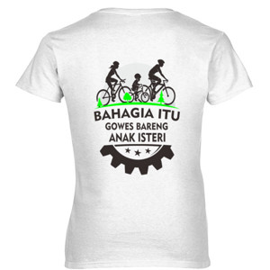 Kaos Kaos Sepeda Bahagia Itu Gowes (Design Belakang)