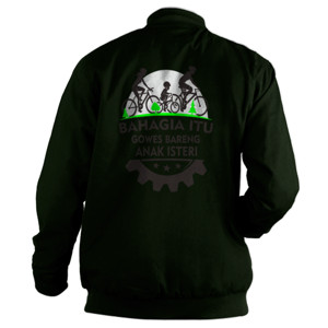 Jaket Bomber Kaos Sepeda Bahagia Itu Gowes (Design Belakang)