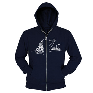 Hoodie Zipper Kaos StartUp Navy