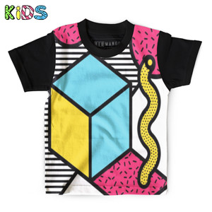 Kaos Anak Full-Print Neo memphis background 1