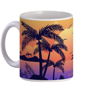 Mug Palm Silhouettes