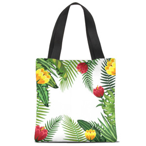 Tas Tote Fullprint Bunga