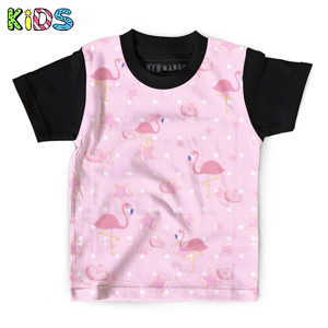 Kaos Anak Full-Print Flamingo