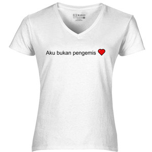 Kaos Kaos Wanita Pengemis Cinta V-Neck by Co_mbro