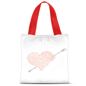 Tas Tote Fullprint Merah dan hitam