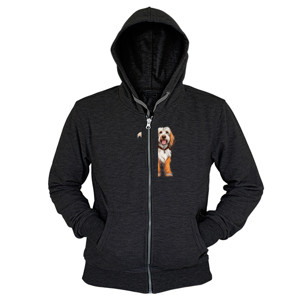 Hoodie Zipper Kaos Gambar Anjing 395