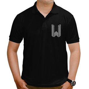 Kaos Polo Logo huruf W gamer