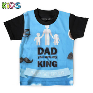 Kaos Anak Full-Print Baju Kaos Anak Happy fathers day