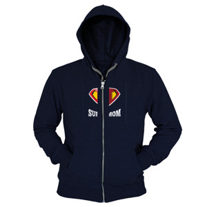Hoodie Zipper Super Mom