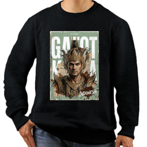 Jaket Sweater Kaos Gatotkaca Long Sleeve Black Tee
