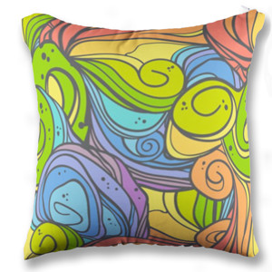 Bantal Abstrak pelangi