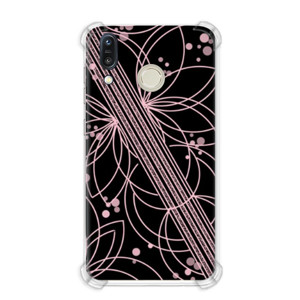 Casing HP softcase black pink flower