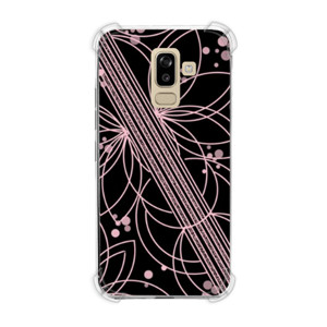 Casing HP softcase black pink flower