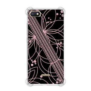Casing HP softcase black pink flower