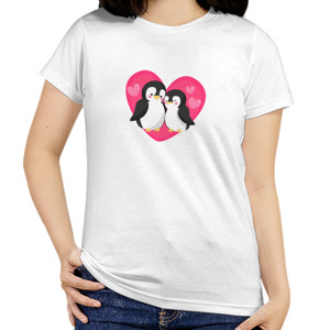 Kaos Kaos Wanita Cute Animal Couple 04