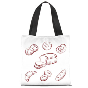 Tas Tote Fullprint sketsa roti