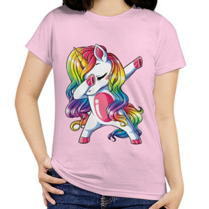 Kaos Kaos Wanita Unicorn Rainbow