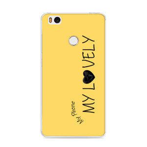 Softcase iphone Elegan Tipografi MY LOVELY Yellow Casing HP