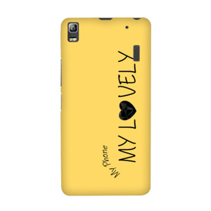 Softcase iphone Elegan Tipografi MY LOVELY Yellow Casing HP