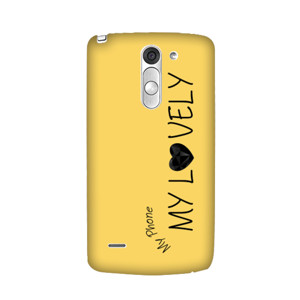 Softcase iphone Elegan Tipografi MY LOVELY Yellow Casing HP