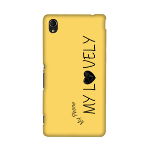 Softcase iphone Elegan Tipografi MY LOVELY Yellow Casing HP