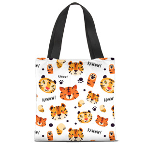 Tas Tote Fullprint Tas Jungle Harimau