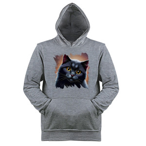 Jaket Hoodie Siapa bilang kucing hitam seram?