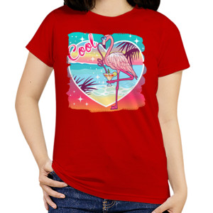 Kaos Kaos Wanita Elegan Burung Bangau Super Cool