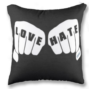 Bantal love and hate pillow case
